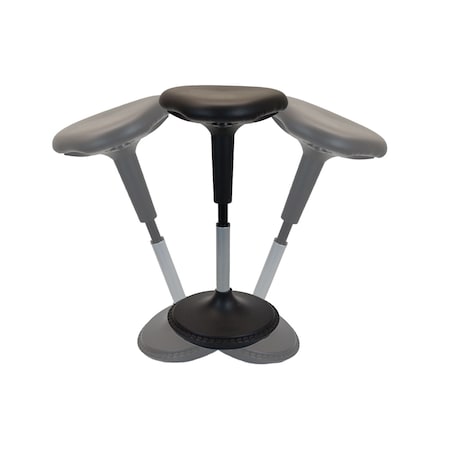 Uncaged Ergonomics WobbleStoolStandingDeskStoolTallAdjustableHeightBalanceStool, WST-b WST-B